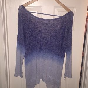 Blue , ombré knitted sweater.
